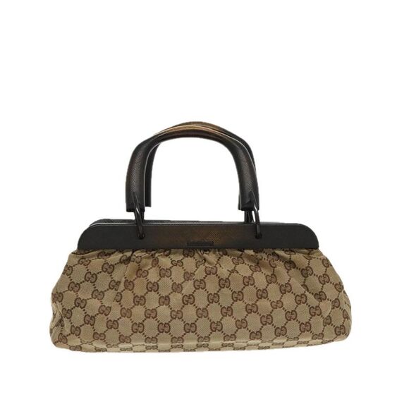 Pre Loved Gucci GG Plus Doctor Bag BeigeBrown Top Handle Women Handbags - Picture 2 of 8